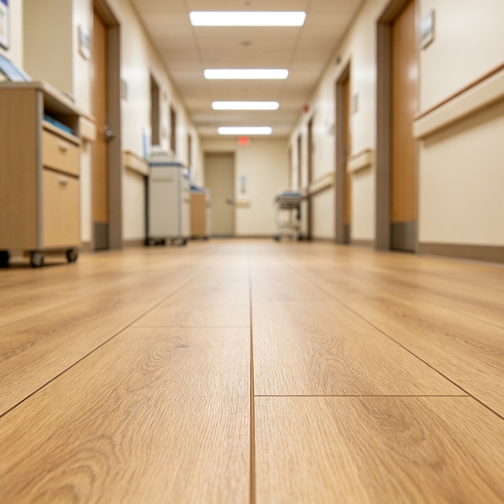 LVT Dryback Medizin und Pflege 3.0 mm helles Grau Steinoptik glatter Boden